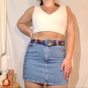 Topshop Denim Mini Skirt